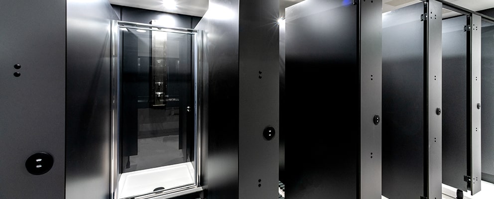 Commercial office Shower cubicals