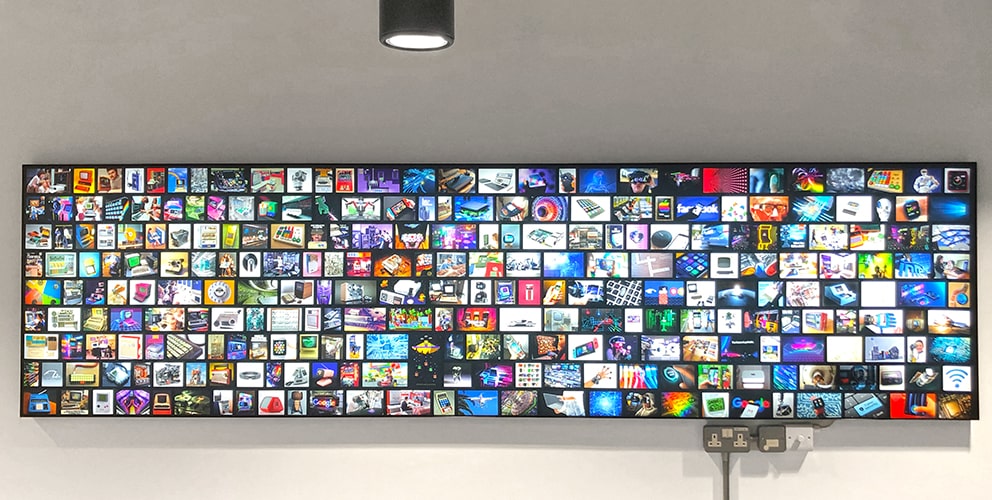 Technology through the ages Lightbox Installation