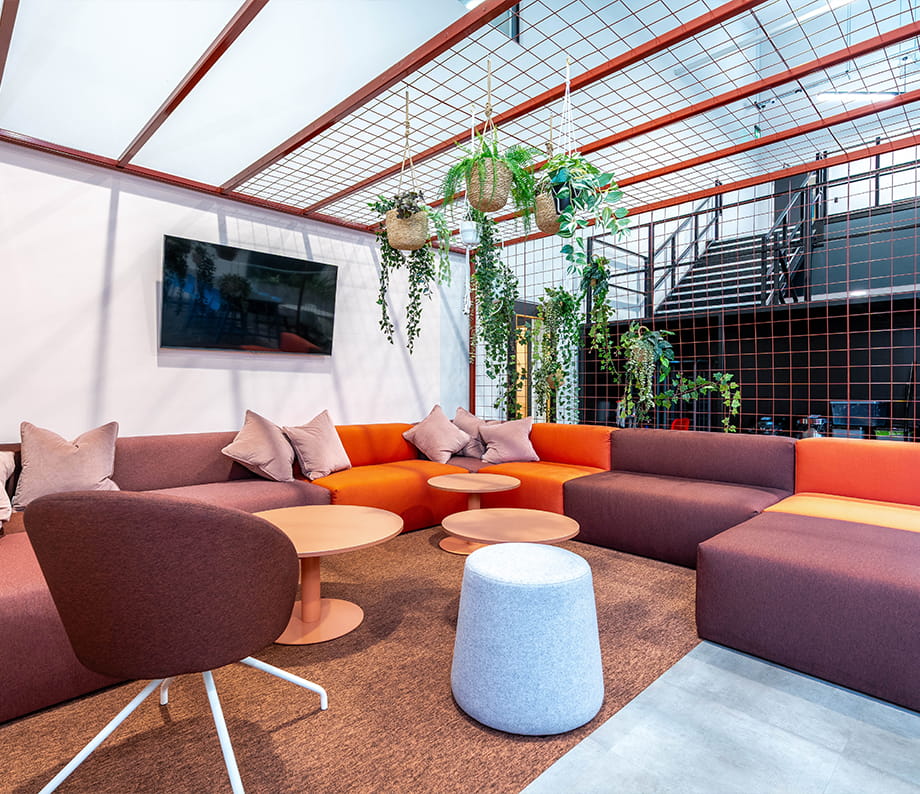 Category B office fit out with furnished working areas