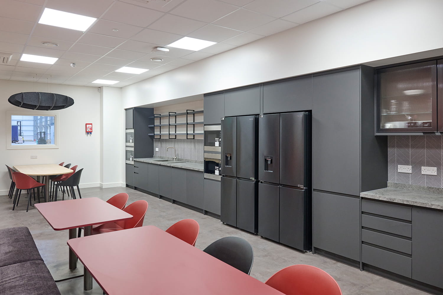 Staff tea point and welfare space at DiversiTech International’s Nottingham headquarters