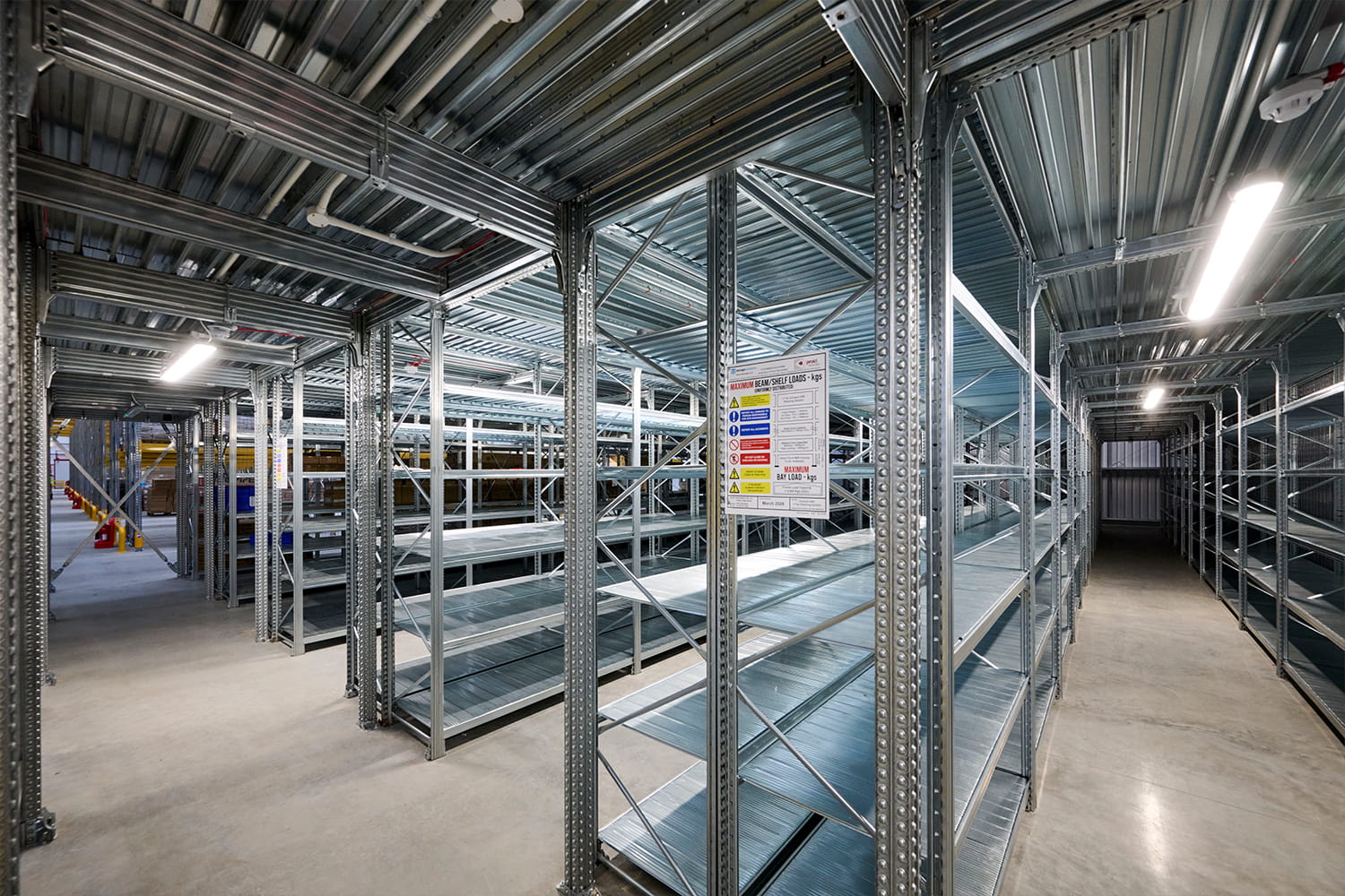 DiversiTech bespoke warehouse multi-tier shelving installation