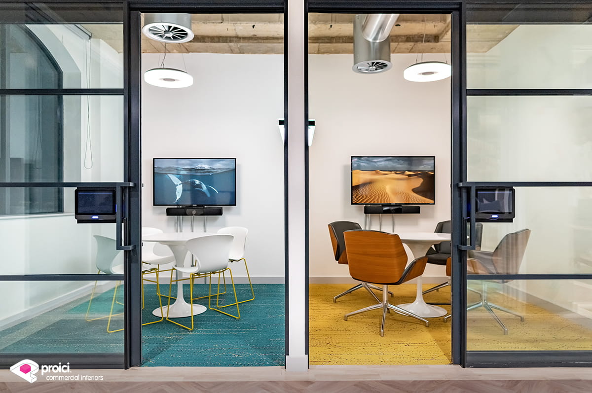 Technology enabled modern office meeting space