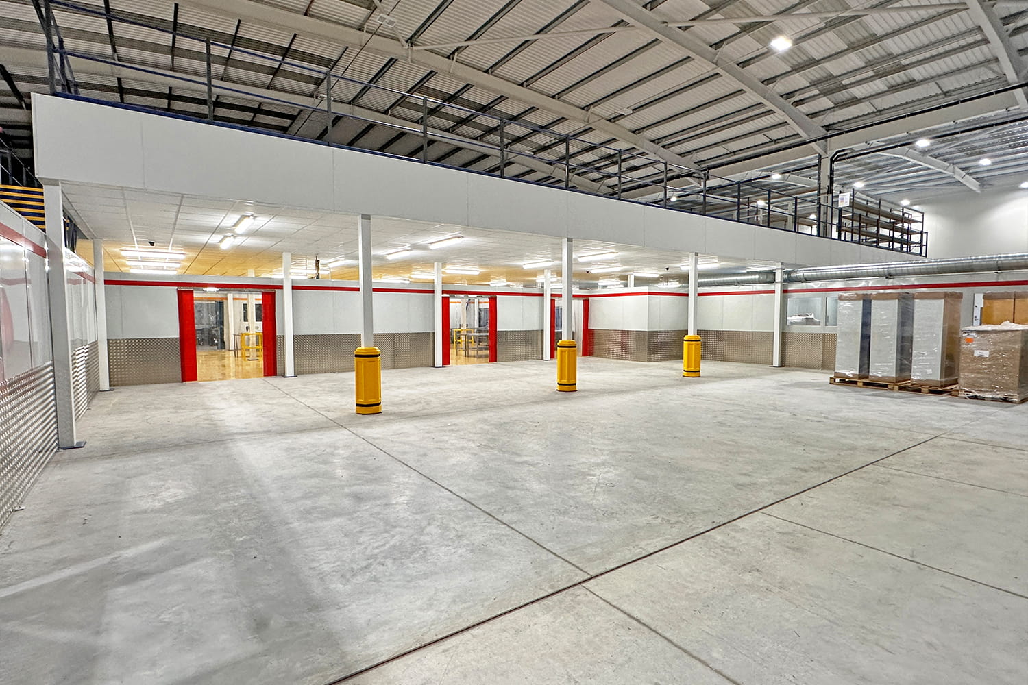 open back mezzanine floor installation