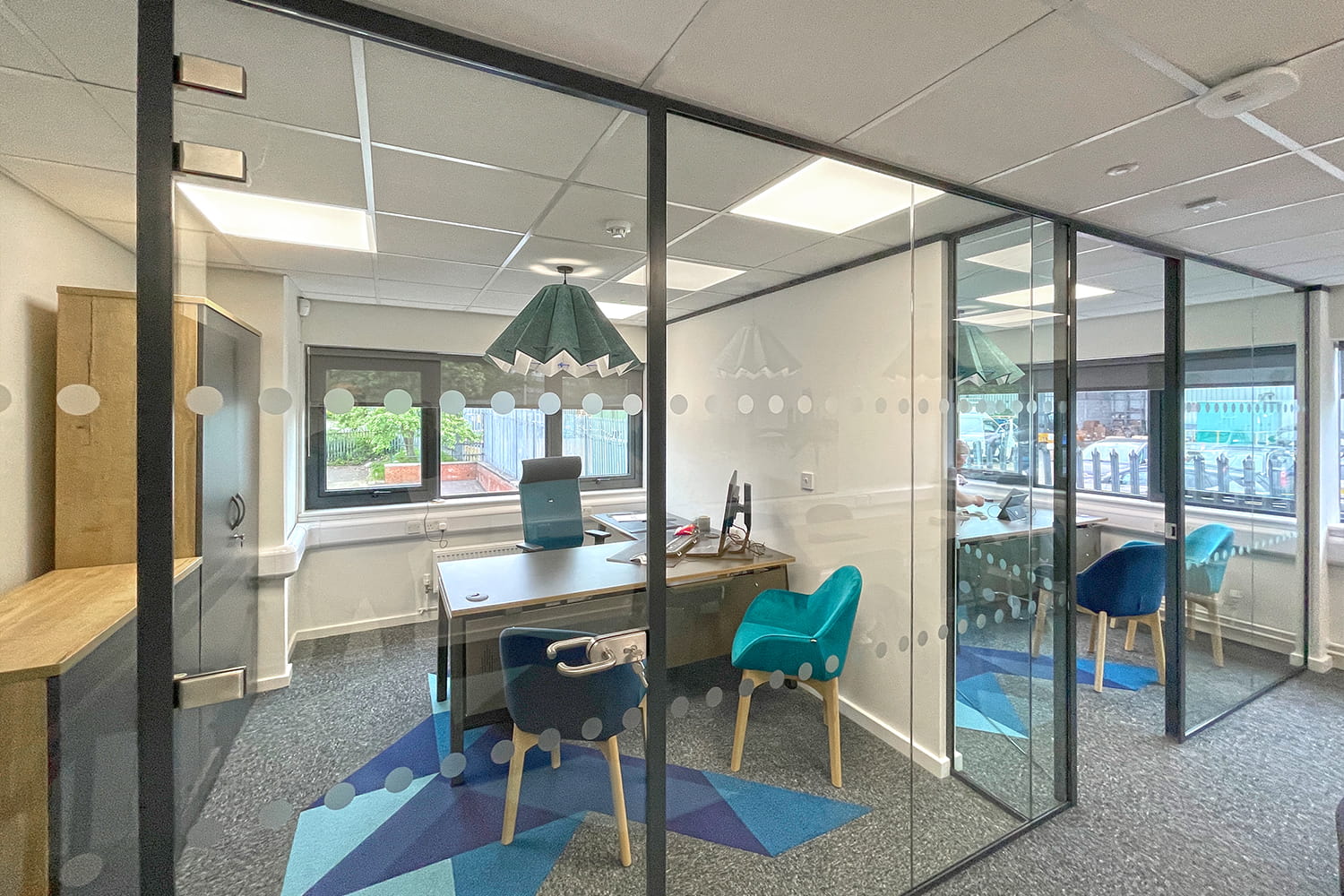 glass partitioned offices fit out in Leeds